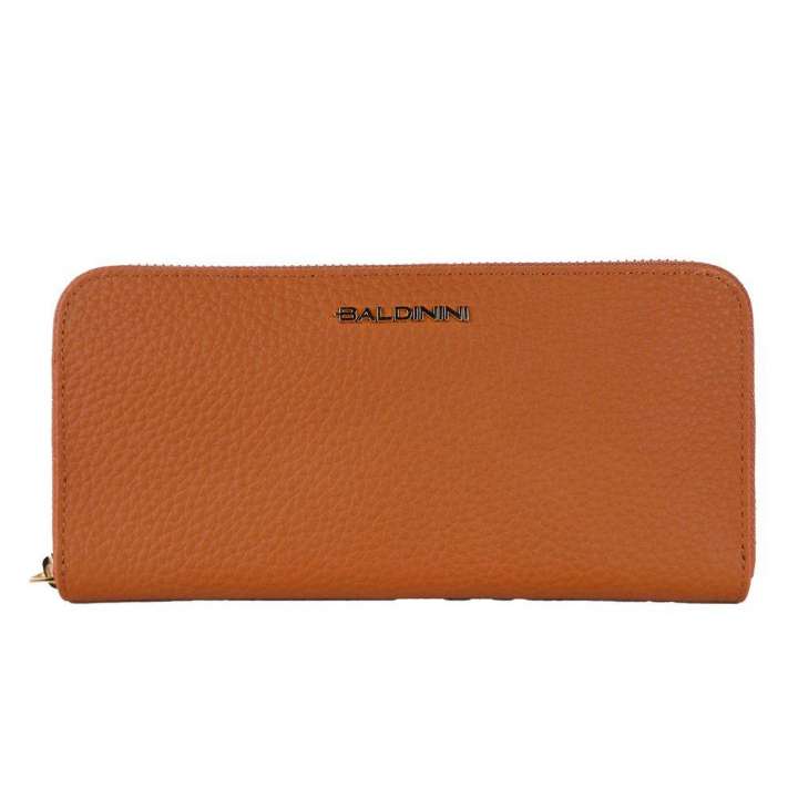 Priser på Baldinini Trend Elegant Orange Leather Wallet with Zipper