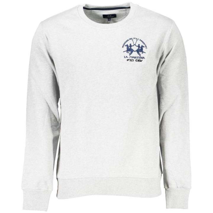 Priser på La Martina Elegant Cotton Crewneck Sweatshirt in White