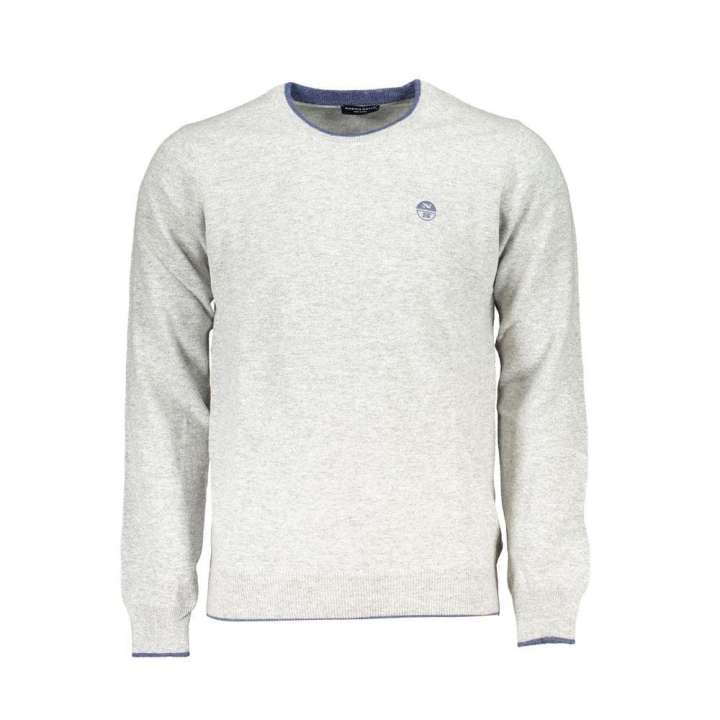 Priser på North Sails Gray Crew Neck Sweater with Contrast Details