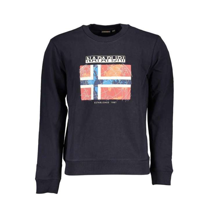 Priser på Napapijri Casual Blue Crew Neck Sweatshirt