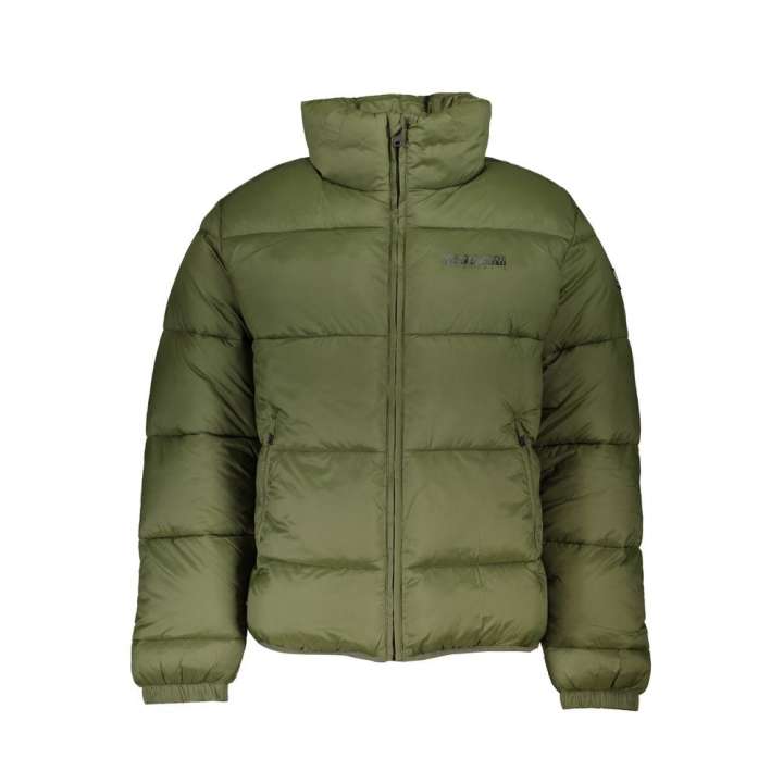 Priser på Napapijri Eco-Conscious Green Jacket with Logo Detail