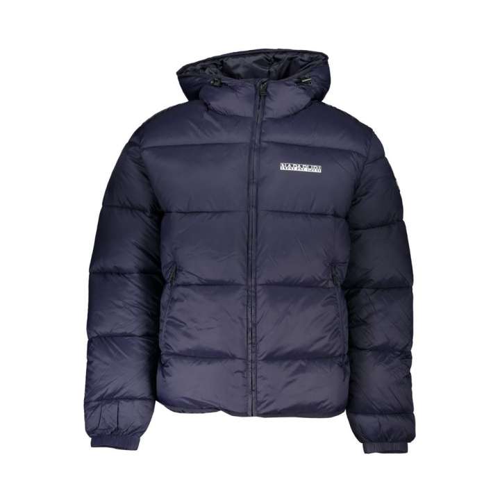 Priser på Napapijri Eco-Conscious Hooded Blue Jacket