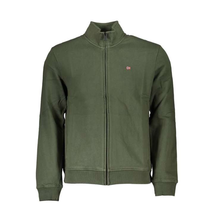 Priser på Napapijri Forest Green Fleece Zip Sweatshirt