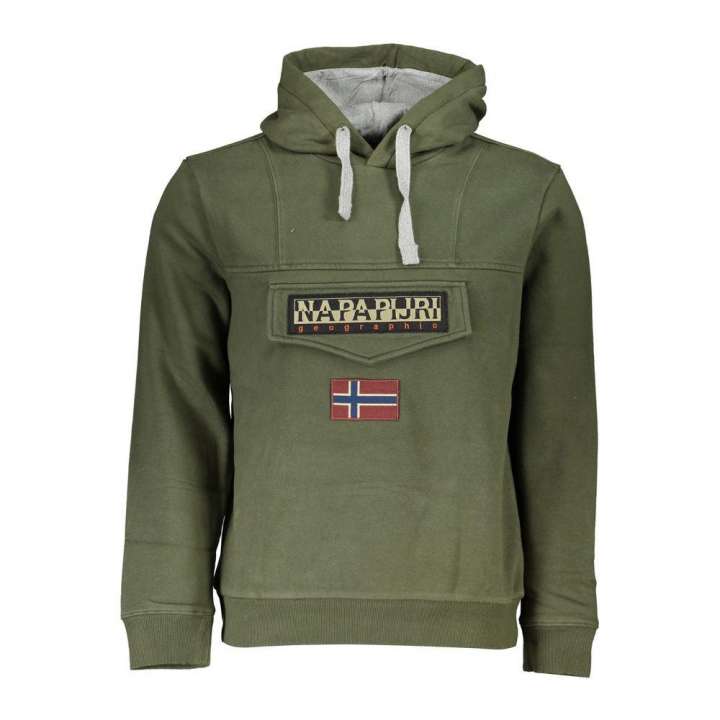 Priser på Napapijri Chic Green Hooded Half-Zip Sweater