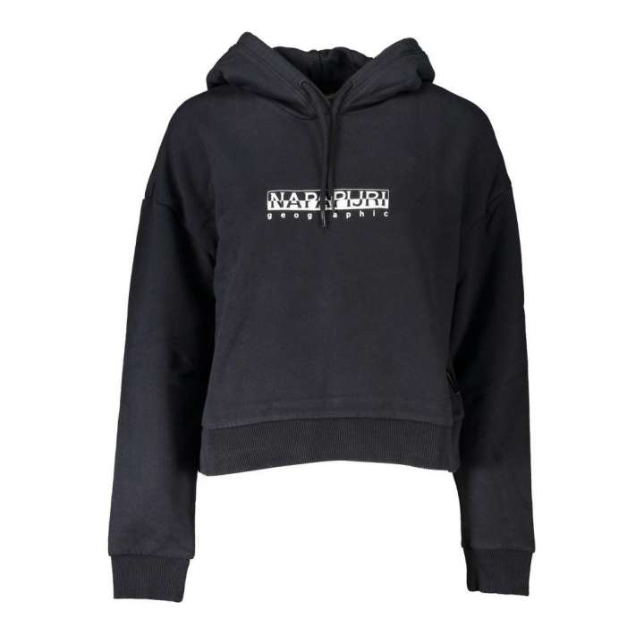 Priser på Napapijri Chic Black Fleece Hooded Sweatshirt