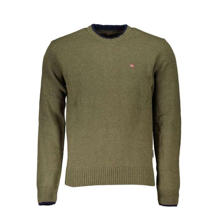 Priser på Napapijri Elegant Crew Neck Green Sweater