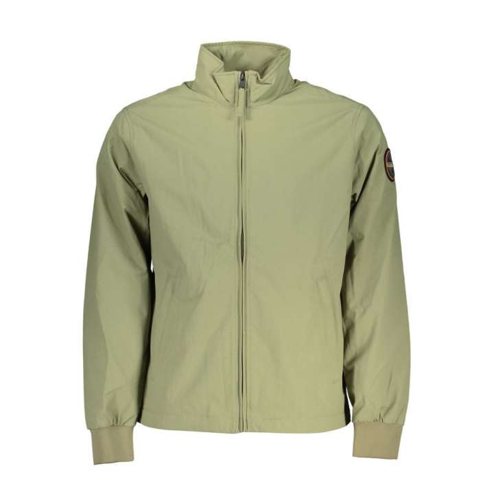 Priser på Napapijri Chic Waterproof Green Jacket with Contrast Accents