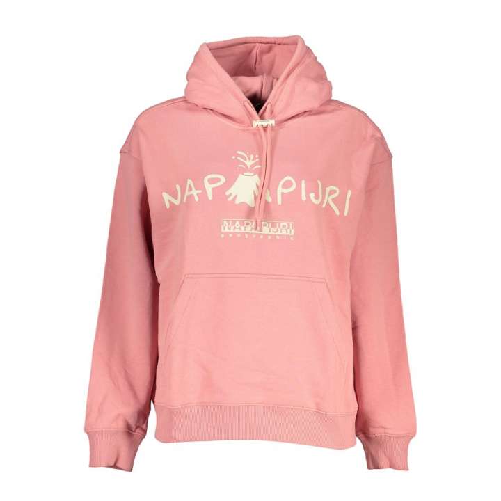 Priser på Napapijri Chic Pink Hooded Cotton Sweatshirt