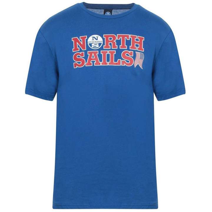 Priser på North Sails Ocean Blue Cotton Tee with Signature Chest Logo