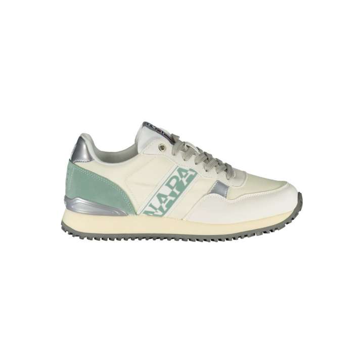 Priser på Napapijri Chic White Lace-Up Sports Sneakers with Contrast Detail