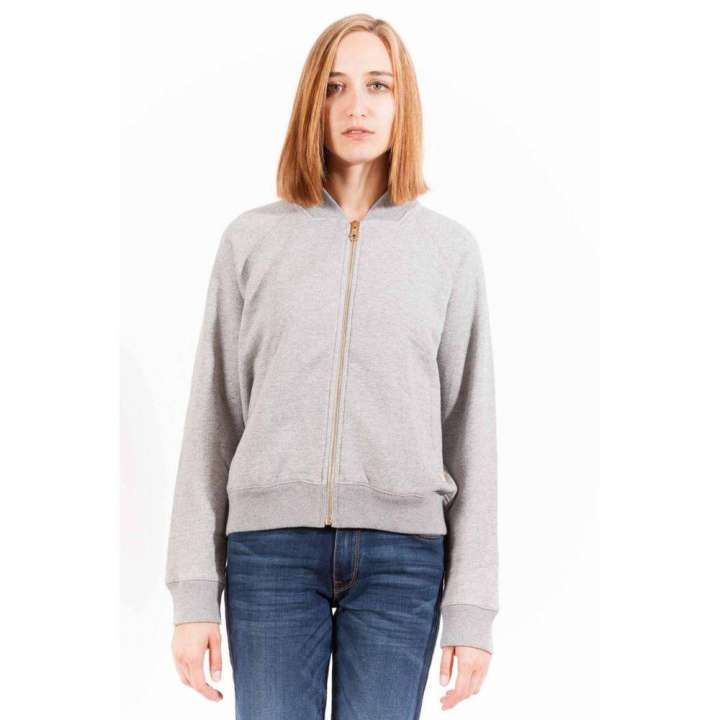 Priser på Gant Chic Gray Zippered Cotton Sweatshirt with Logo