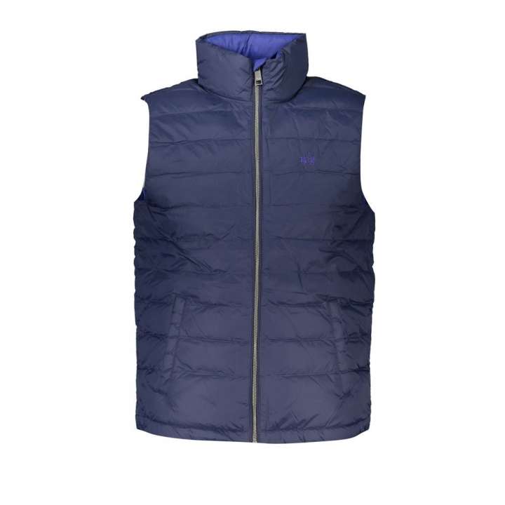 Priser på La Martina Sleek Sleeveless Embroidered Blue Jacket