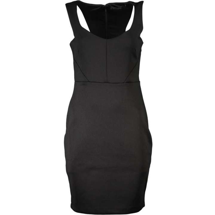 Priser på Guess Jeans Chic Black Contrast Detail Dress with Wide Neckline