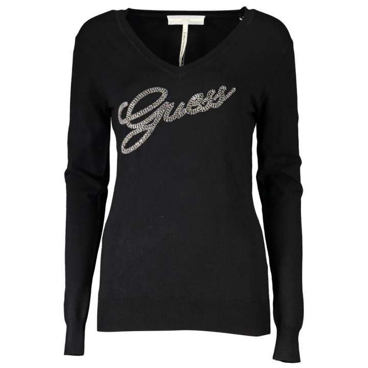 Priser på Guess Jeans Elegant V-Neck Rhinestone Sweater