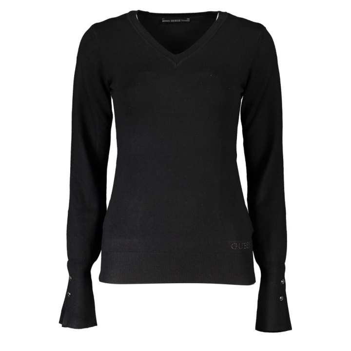 Priser på Guess Jeans Sleek V-Neck Embroidered Sweater