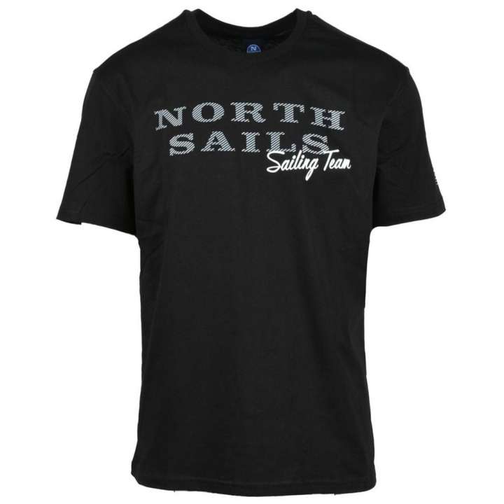 Priser på North Sails Embossed Logo Cotton Tee in Timeless Black