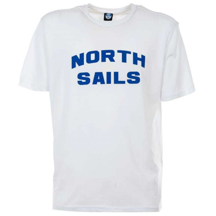 Priser på North Sails Elegant White Cotton Tee with Bold Blue Logo