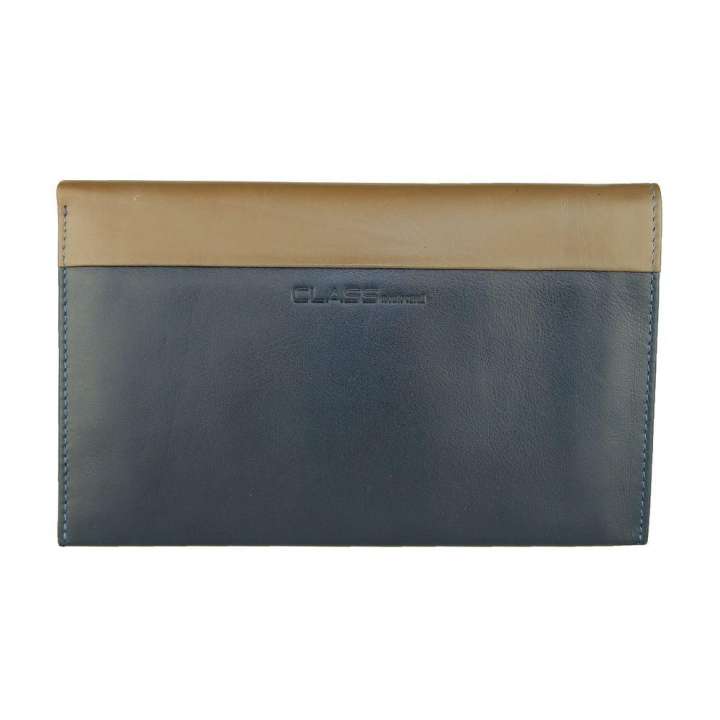 Priser på Cavalli Class Sleek Blue and Beige Leather Wallet