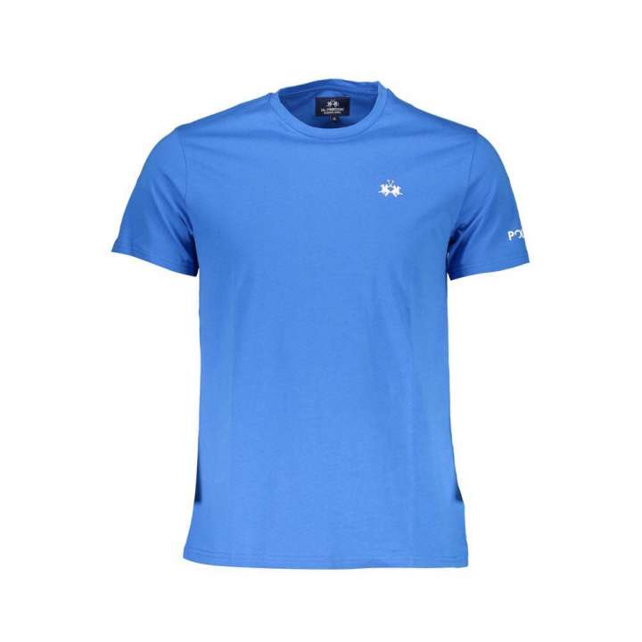 Priser på La Martina Elegant Blue Embroidered Logo Tee