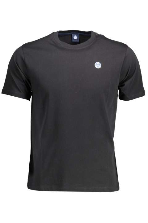 Priser på North Sails Sleek Black Round Neck Tee with Logo Accent