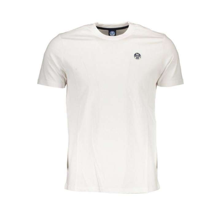 Priser på North Sails Sleek White Round Neck Tee with Logo Detail