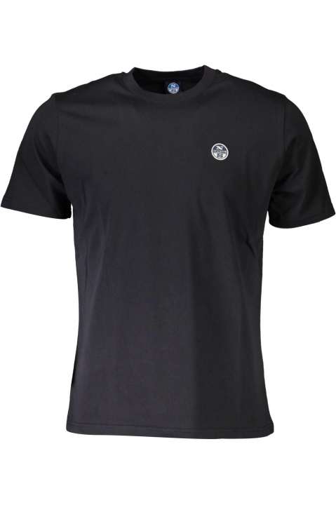 Priser på North Sails Elegant Black Cotton Tee with Logo Applique