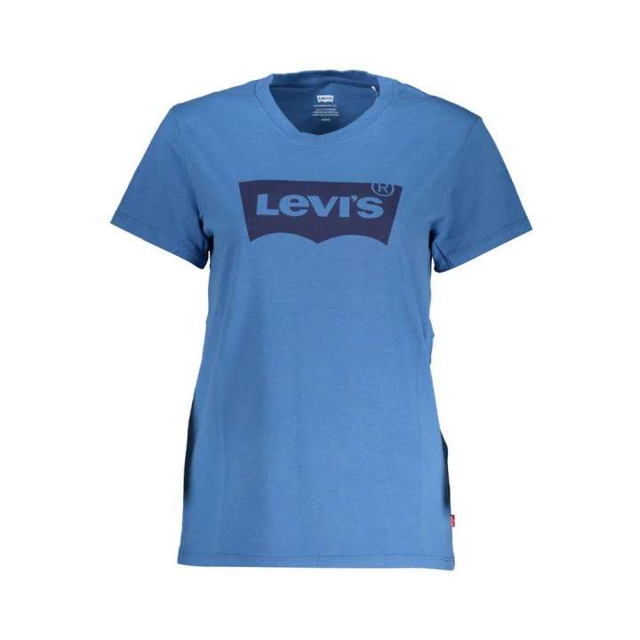 Priser på Levi's Elegant Blue Cotton Tee with Classic Print