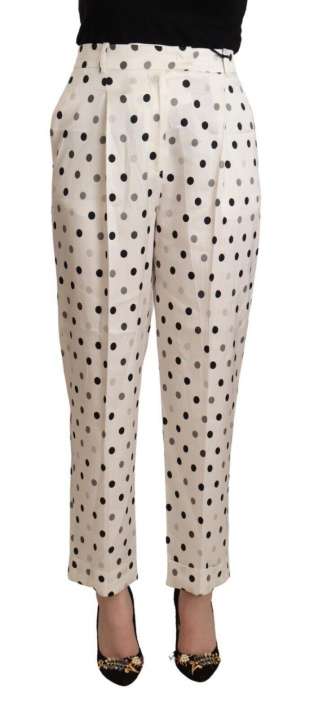 Priser på Ermanno Scervino Chic High Waist Polka Dotted Tapered Pants