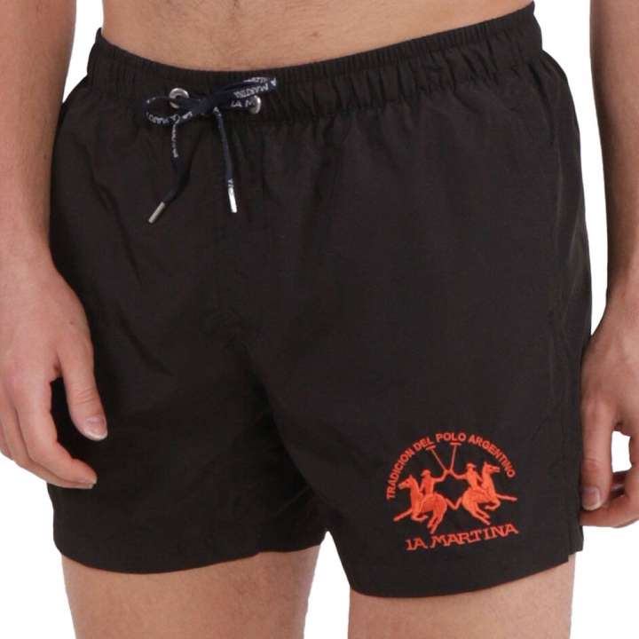 Priser på La Martina Sleek Black Drawstring Swim Boxers