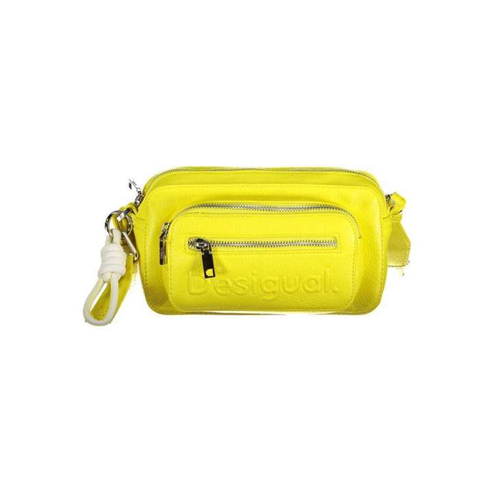 Priser på Desigual Yellow Polyethylene Håndtaske