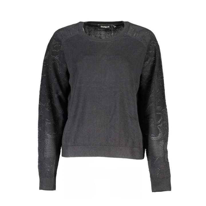 Priser på Desigual Black Cotton Sweater