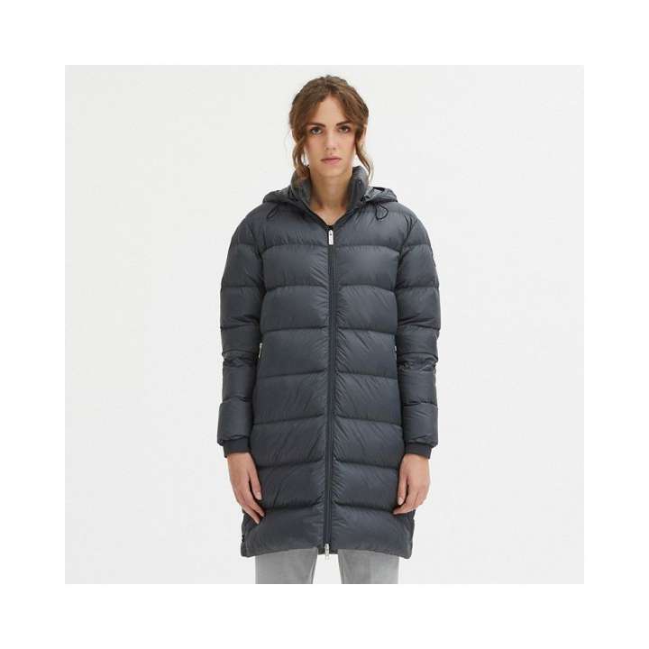 Priser på Centogrammi Luxurious Padded Hooded Jacket in Dark Grey