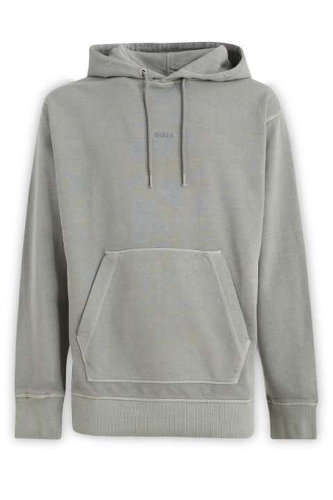 Priser på Hugo Boss Elegant Grey Cotton Hooded Sweatshirt