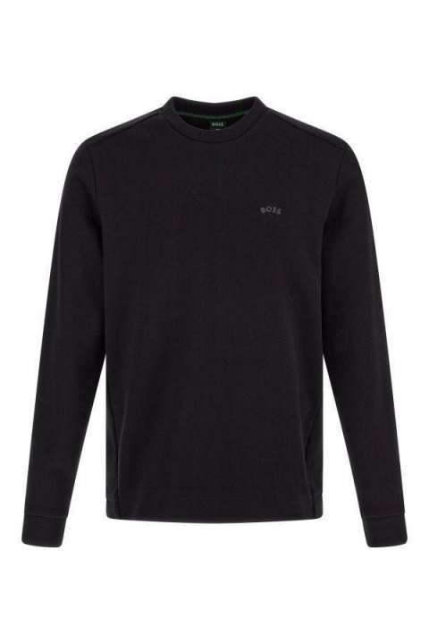 Priser på Hugo Boss Elegant Black Cotton Round Neck Sweatshirt