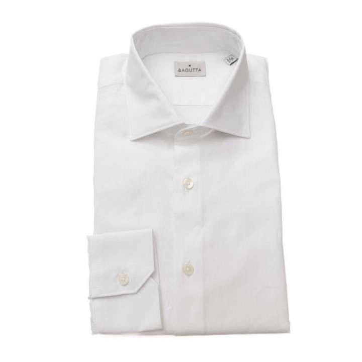 Priser på Bagutta Elegant White Cotton French Collar Shirt