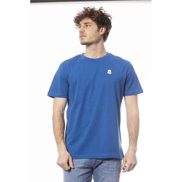 Priser på Invicta Elegant Blue Cotton Tee with Chest Logo