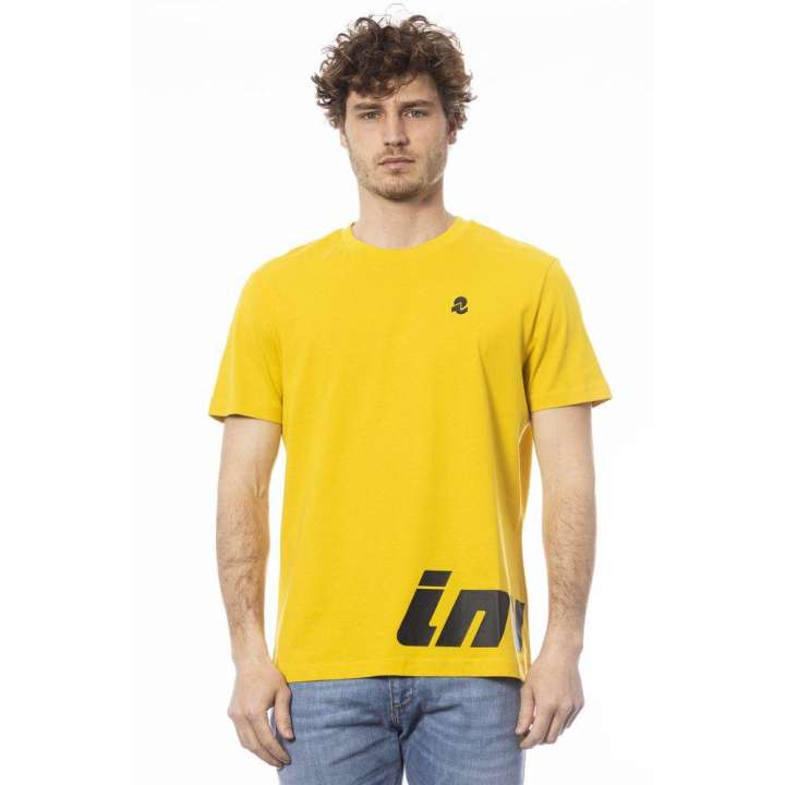 Priser på Invicta Sunshine Yellow Crew Neck Tee with Logo Print