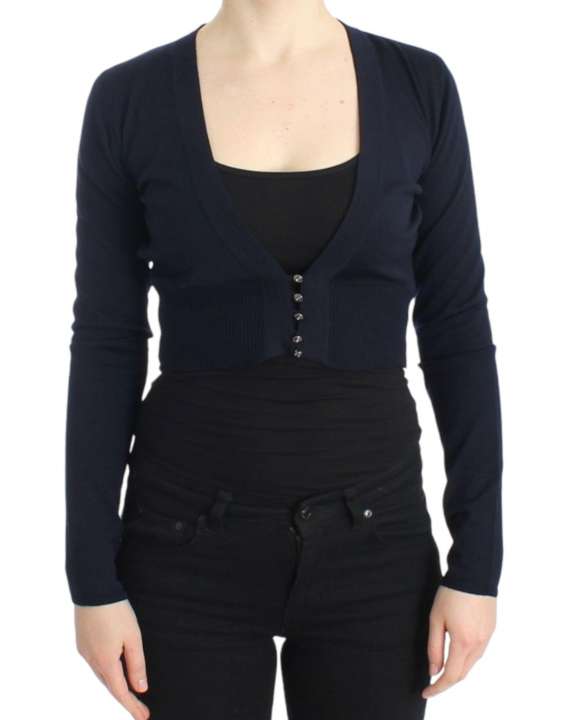 Priser på Cavalli Elegant Cropped Virgin Wool Cardigan