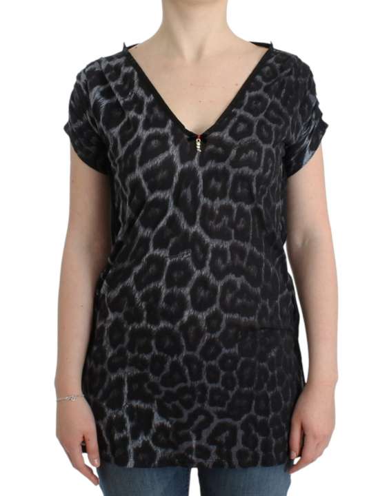 Priser på Cavalli Sultry Leopard V-Neck Modal Top