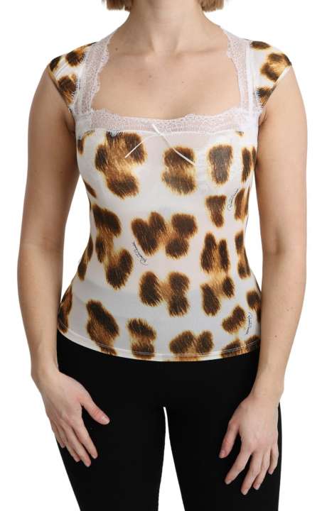 Priser på Roberto Cavalli Chic Leopard Lingerie Blouse Top