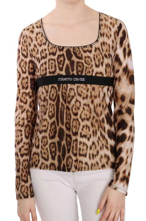 Priser på Roberto Cavalli Elegant Leopard Long Sleeve Top