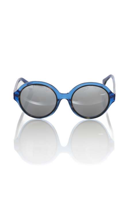 Priser på Frankie Morello Chic Transparent Blue Round Solbriller