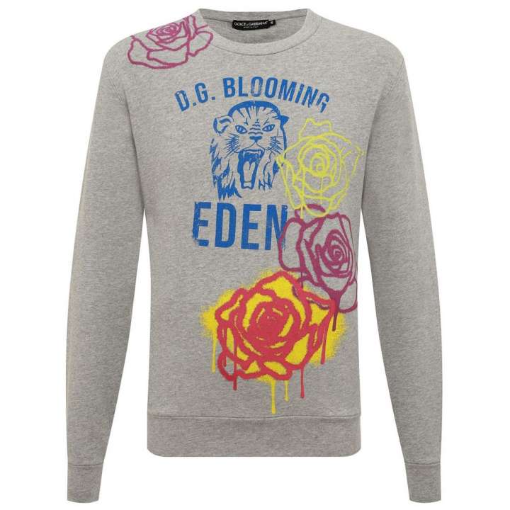 Priser på Dolce & Gabbana Gray Cotton Sweater