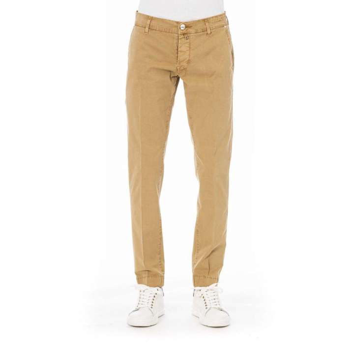 Priser på Jacob cohÃ«n Beige Cotton Blend Trousers with Pockets