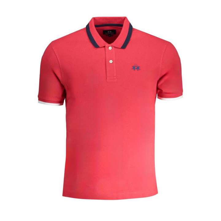 Priser på La Martina Red Cotton Polo Shirt