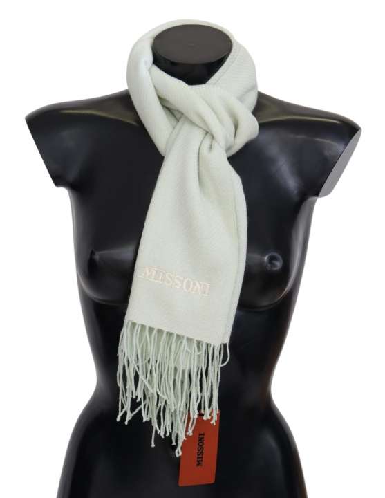 Priser på Missoni Elegant White Cashmere Scarf