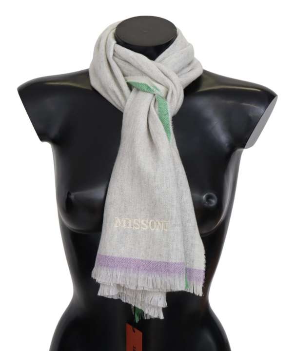 Priser på Missoni Multicolor Cashmere Line Pattern Scarf