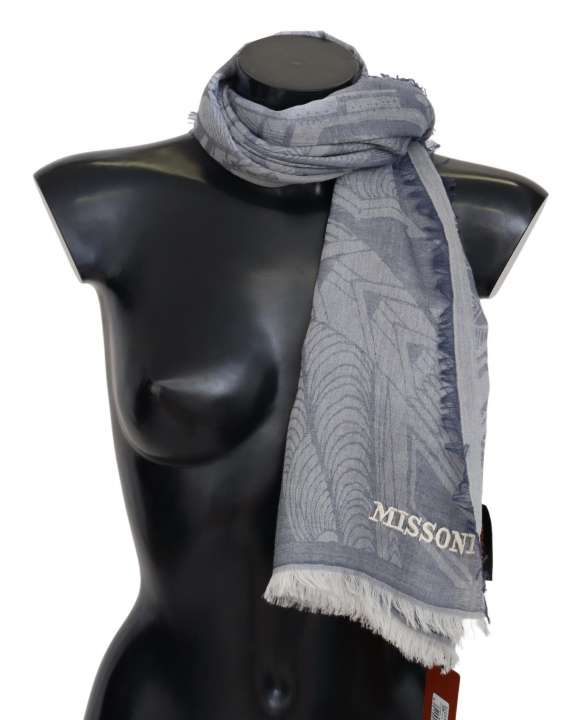 Priser på Missoni Elegant Cashmere Fringed Scarf in Gray