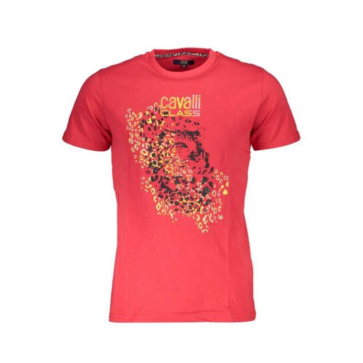 Priser på Cavalli Class Red Cotton T-Shirt