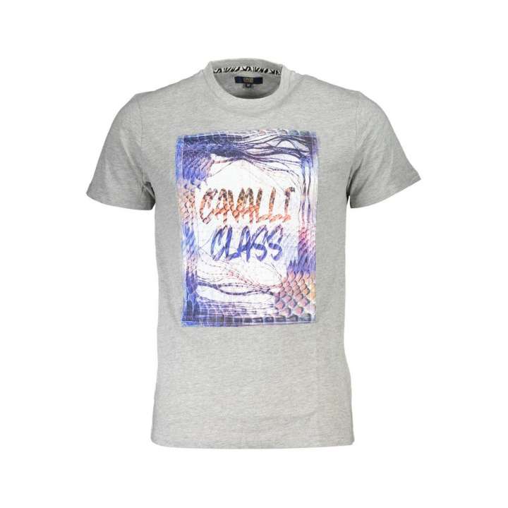 Priser på Cavalli Class Gray Cotton T-Shirt